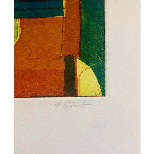 Late 20th Century Pierre Obando, Abstract Modernist Colorful Bold Monoprint Monotype Painting Print Pierre Obando, 1997 For Sale - Image 5 of 6