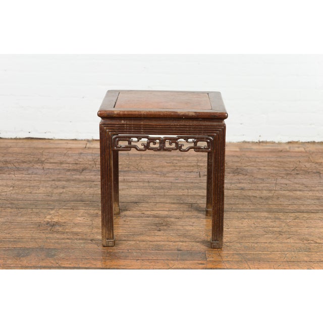 Chinese Antique Chinese Square Side Table For Sale - Image 3 of 12