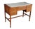 American Antique American Sheraton Inlaid Mahogany Marble Top Writing Desk Library Table For Sale - Image 3 of 14