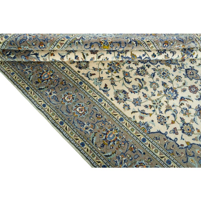 Kashan Cork Oriental Rug in Beige For Sale - Image 10 of 13