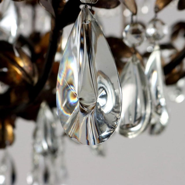 Sheet Metal and Glass chandelier For Sale - Image 4 of 8