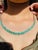 This is part of Chairish’s Fine Jewelry assortment. Emerald Necklace in 18K Gold studded with square cut emerald pieces...
