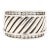 David Yurman .50ctw Diamond Thick Cigar Band Ring, Sterling Silver, Ring Size 7 For Sale