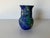 1980s Vintage 1980s Studio Pottery Blue & Green Drip Glaze Vase For Sale - Image 5 of 9
