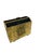 An old brass relief from the 1940s–50s, used as a newspaper holder, featuring an image of an old inn or kitchen interior....