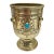 Vintage Alpaca Silver Spanish Goblet Cup With Turquoise Color Cabochon Stone Accents For Sale