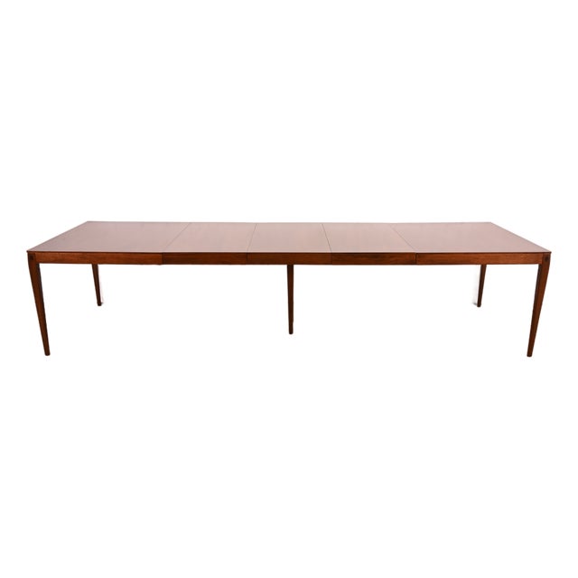 Kipp Stewart for Directional Mid-Century Modern Walnut Extension Dining Table | Newly Refinished For Sale