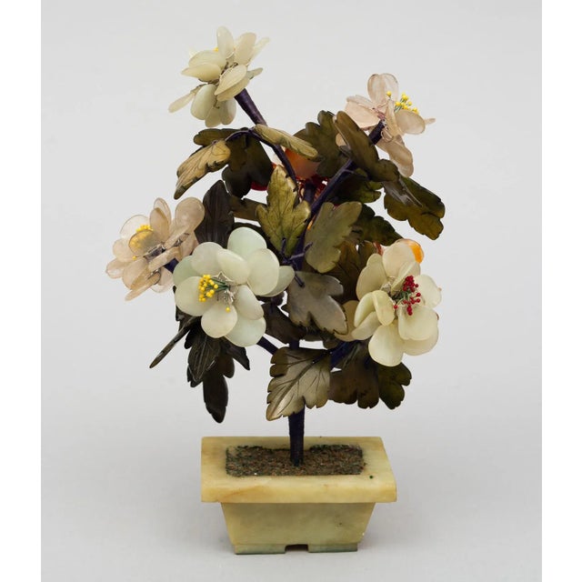 Chinese Assembled Chinese Hardstone Flowers - a Pair For Sale - Image 3 of 7