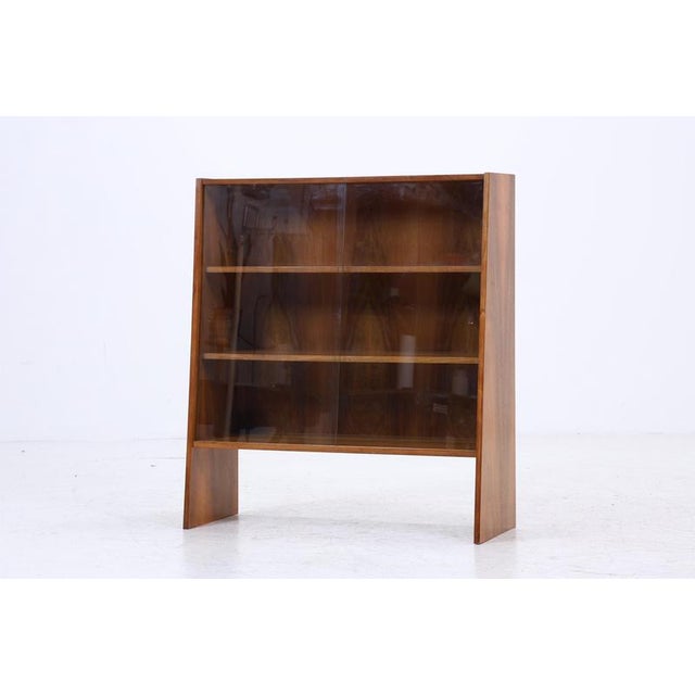 Small Mid-Century Walnut Bookcase, 1960s For Sale - Image 4 of 13