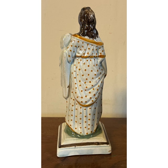 English Antique 18th Century English George III Staffordshire Pearlware Four Seasons Figure Depicting Summer For Sale - Image 3 of 11