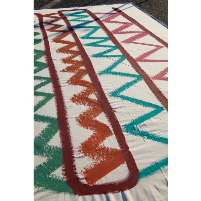 "Zig Zag Sketch" Large Abstract Painting by Simon Findlay For Sale - Image 11 of 18