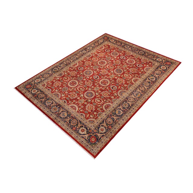 Designed with mesmerizing intricacy and gorgeous color palette, this hand-knotted masterpiece demonstrates the beauty and...