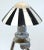Late 20th Century Modern Chevron Pattern Black & White Tessellated Stone & Lucite Lamps - a Pair For Sale - Image 9 of 13