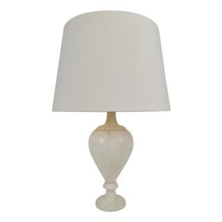 Alabaster Amphora Shaped Mother Table Lamp by Nelson Bloncourt, 1960s For Sale
