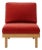 Rishon Teak Outdoor Lounge Chair - Classic Cushion Edition in Sunbrella Jockey Red For Sale