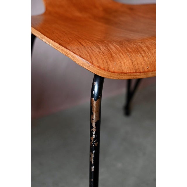 Mid-Century Scandinavian Tubular Plywood Stackable Chairs, 1950s, Set of 4 For Sale - Image 13 of 18