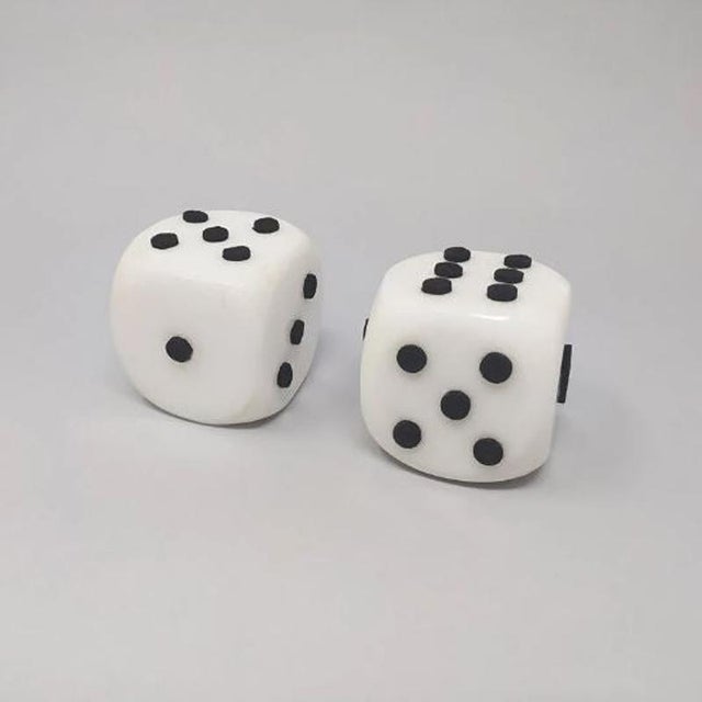 Stone Big Italian Marble Dice, Italy, 1970, Set of 2 For Sale - Image 7 of 7