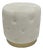 Saxon White Velvet Stool - White Velvet For Sale
