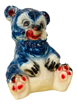 Vintage Mid-Century Pottery Bear Cub Savings Bank