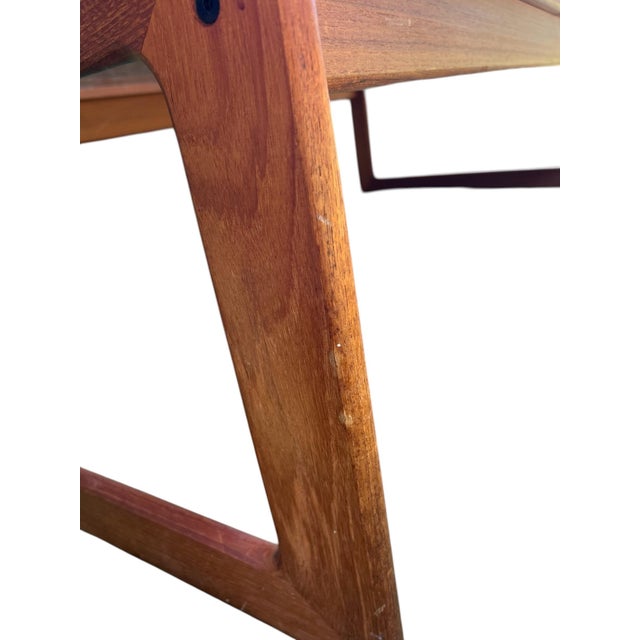 Mid 20th Century Mid-20th Century Double Paned Smoke Glass and Teak Coffee Table by Komfort Designs For Sale - Image 5 of 6