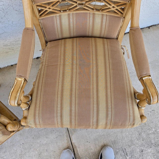 Century Furniture Regency Cane Seat Armchairs Pair For Sale - Image 10 of 18