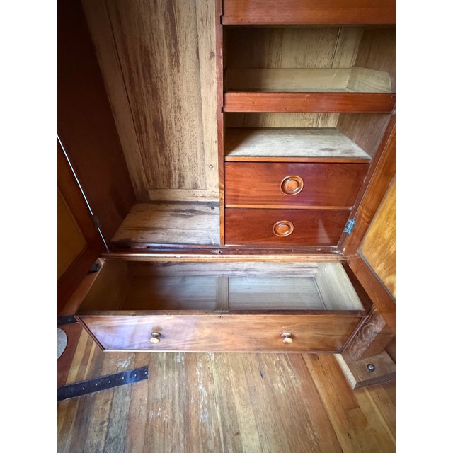 Wood Antique 19th Century English Victorian Flame Mahogany Compactum Wardrobe – Radlay Smith, Skipton For Sale - Image 7 of 10