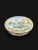 This 18th-century Moustiers earthenware box features an elegant oval shape and refined decoration typical of Provençal...