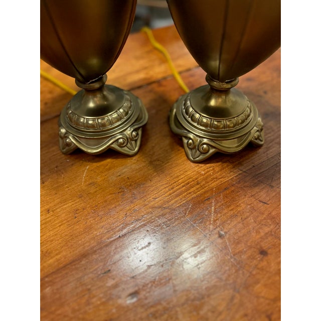 Early 21st Century Stiffel Brass Neoclassical Urn Table Lamps - a Pair For Sale In New York - Image 6 of 10