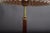 Brown Brass and Wood Table Lamps with Pleated Floral Shades, 1970s, Set of 2 For Sale - Image 8 of 12