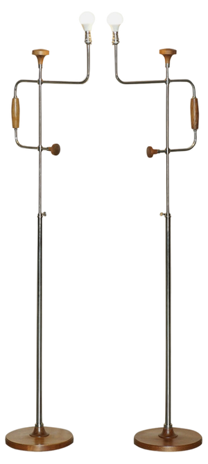 Vintage Adjustable Telescopic Floor Lamps by David Linley, Set of 2