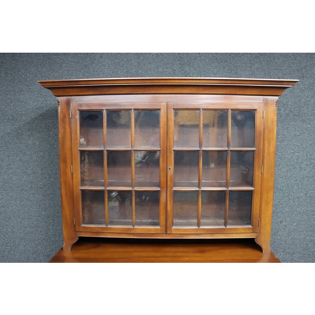 Wood Statton Mahogany Step Back Dutch Cupboard For Sale - Image 7 of 17