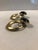 Black 1970s Trifari Black Enamel & Gold Door Knocker Earrings, A Pair For Sale - Image 8 of 8
