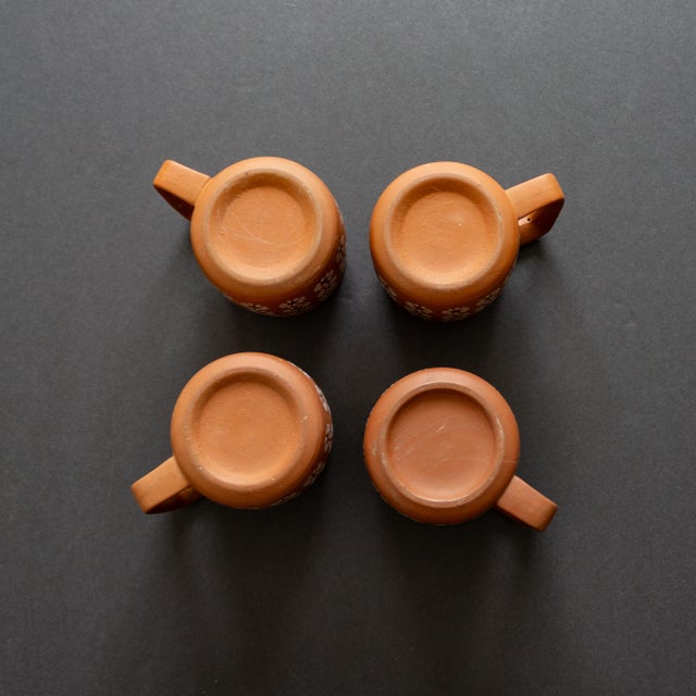Terra Cotta Mid Century Ceramic Coffee Mugs Set of Four Chairish