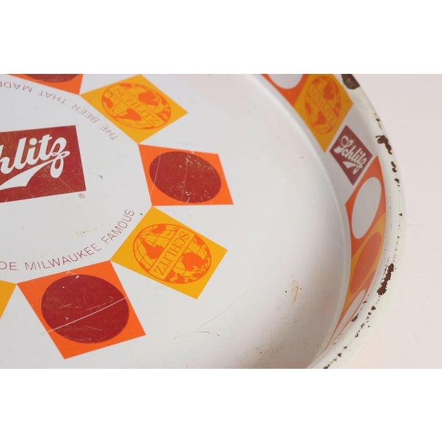 Mid-Century American Modern Schlitz Enameled Metal Beer Tray For Sale - Image 11 of 18