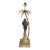 Late 20th Century Palm Beach Chic Brass Macaw Parrot Tole Palm Tree Lamp For Sale