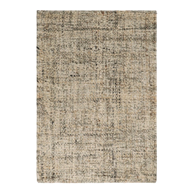 Rug & Kilim’s Contemporary Textural Flatweave Rug in Beige & Brown Tones For Sale