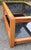 Wood Side Table in Wood and Tinted Glass, 1980s For Sale - Image 7 of 9