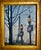Black Vtg. Parisian Scene Print in Ornate Black & Gold Rocco Style Frame For Sale - Image 8 of 13