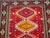 Red Vintage Persian Tribal Square Rug, Hand-Knotted Wool, Geometric Medallions Pattern, 4x4, Red & Blue For Sale - Image 8 of 15