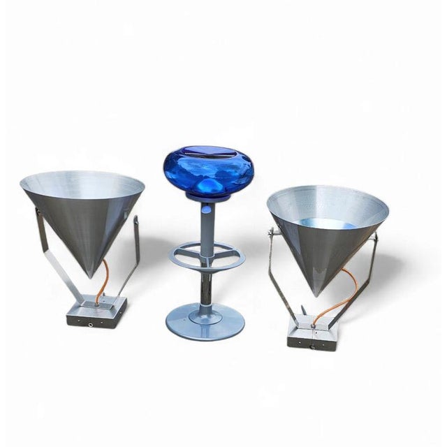 Large Modern Industrial Conical Aluminum Lamps, Set of 2 For Sale - Image 15 of 18