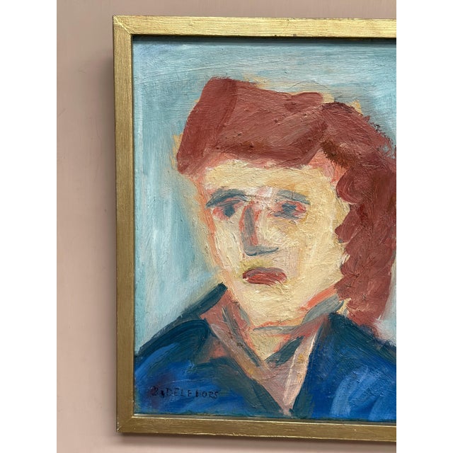 Bengt Delefors, Portrait, 1950s, Oil Painting on Canvas, Framed For Sale - Image 17 of 18