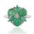 Contemporary 3.05 Ct Natural Zambian Emerald & Diamond Floral Ring, Size 7 For Sale - Image 3 of 15