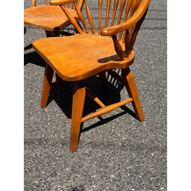 1990s Continuous Arm Windsors by Kli Logatec Slovenia - Set of 6 Modern Farmhouse Dining Chairs For Sale - Image 5 of 10