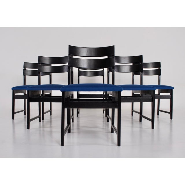Brutalist Black Chairs, 1970s, Set of 6 For Sale - Image 12 of 12