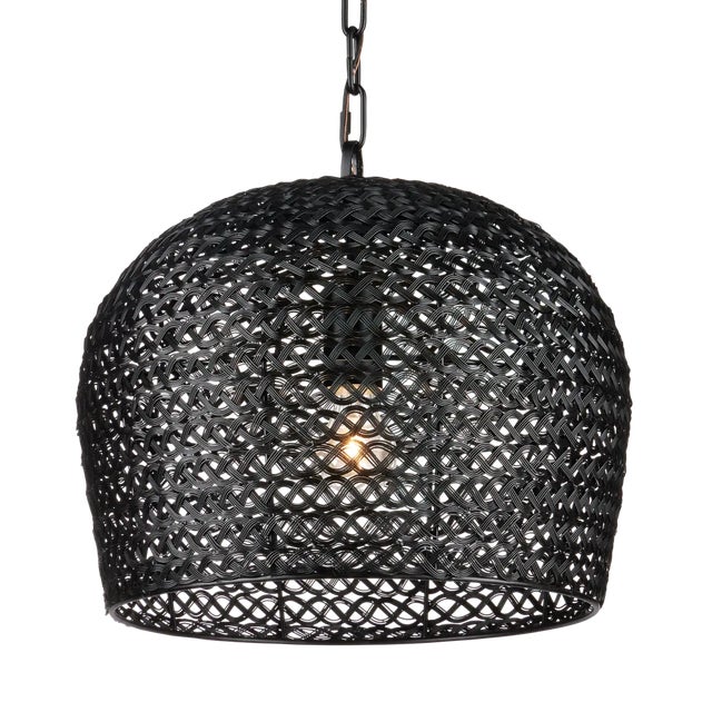 Transitional Currey & Company Piero Black Small Pendant For Sale - Image 3 of 8