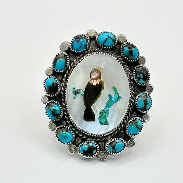 1970s Vintage Southwestern Dine Navajo Ben Touchine Sterling ...
