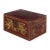 Antique Chinese Red Lacquered Leather Chest For Sale - Image 4 of 11