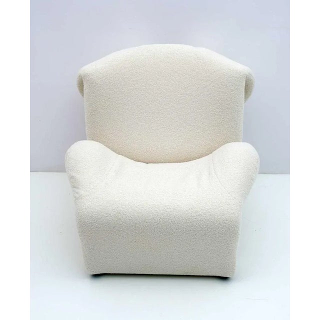 Armchair Boucle attributed to Toshiyuki Kita for Cassina, 1980s For Sale - Image 11 of 12