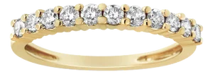 IGI Certified 1/2 Cttw Diamond 10K Yellow Gold Prong Set Fluted Band Style Wedding Ring - Size 6