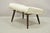 Vintage Mid Century Modern Adjustable Ottoman Footstool With Wooden Legs For Sale - Image 10 of 10